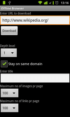 Скриншот приложения Offline Browser - №2