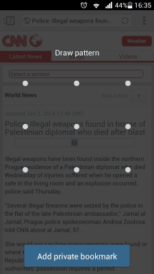 Скриншот приложения Private Bookmarks for Next Browser - №2