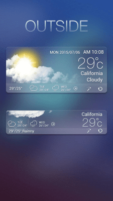 Скриншот приложения Outside GO Weather Widget - №2