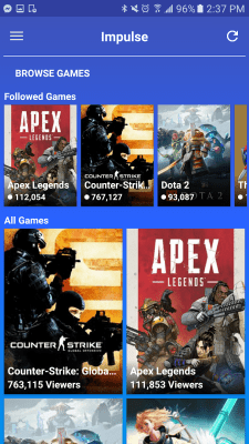 Скриншот приложения Impulse - Twitch Client - №2
