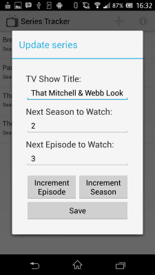 Скриншот приложения Season / TV Show Tracker - №2