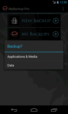 Скриншот приложения My Backup - №2
