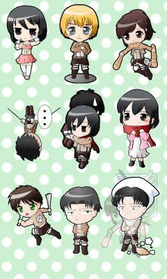 Скриншот приложения Chibi Attack Titan Clock (2x4) - №2