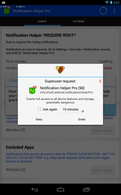 Скриншот приложения Notification Helper *ROOT* - №2