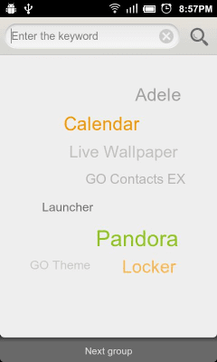 Скриншот приложения GO Search Widget - №2