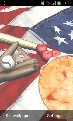 Скриншот приложения American Flag Apple Pie 3D LWP - №2