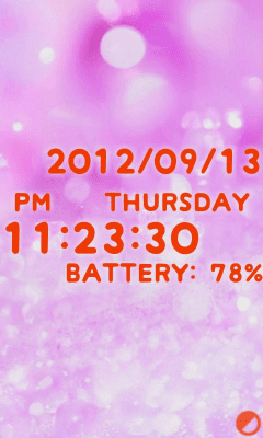 Скриншот приложения Cute clock battery Free - №1