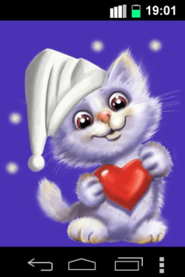 Скриншот приложения Funny Cute Cat Live Wallpaper - №2