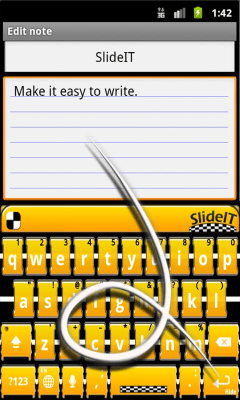 Скриншот приложения SlideIT Yellow Taxi Skin - №2