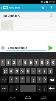 Скриншот приложения mysms – GPS Location Sharing - №2
