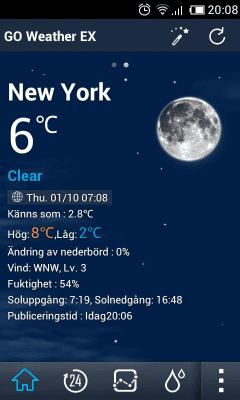 Скриншот приложения Swedish Language GOWeatherEX - №2