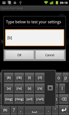 Скриншот приложения OLD - BBCodes for AnySoftKeyboard - №2