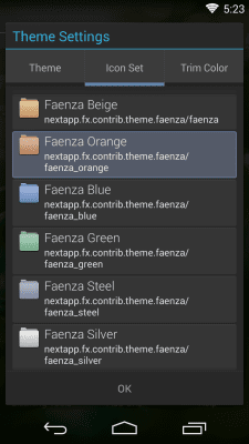 Скриншот приложения FX Faenza Icon Theme - №2