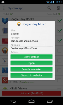 Скриншот приложения System app uninstaller - №2