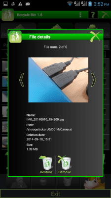 Скриншот приложения Android Recycle Bin beta - №2