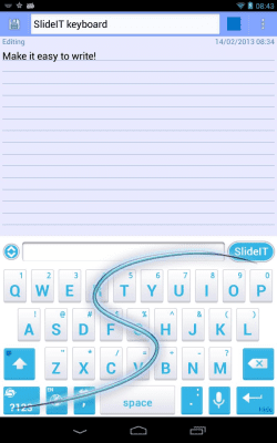 Скриншот приложения SlideIT Abstract Blue Skin - №2