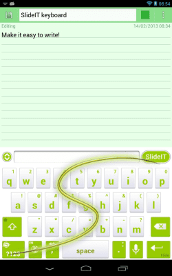Скриншот приложения SlideIT Abstract Green Skin - №2