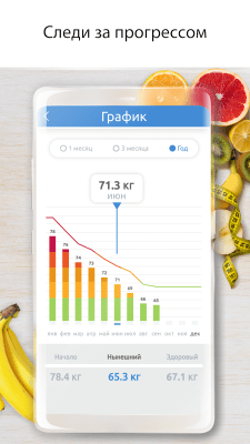 Скриншот приложения Идеальный Вес, Калькулятор ИМТ - №2