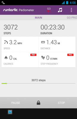 Скриншот приложения Runtastic Pedometer - №2