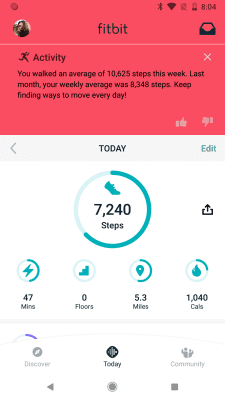 Скриншот приложения Fitbit - №1