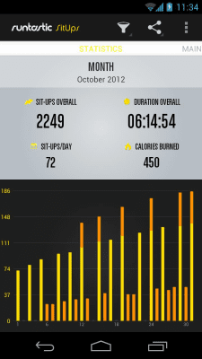 Скриншот приложения Runtastic Sit-Ups Пресс - №2
