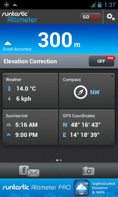Скриншот приложения Runtastic Altimeter - №1