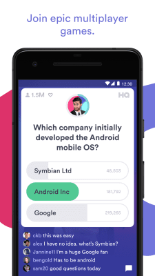 Скриншот приложения HQ - Trivia & Words - №2