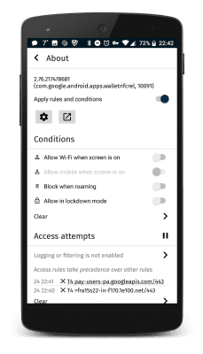 Скриншот приложения Protect Net: Брэндмауэр для Андроид без root - №2