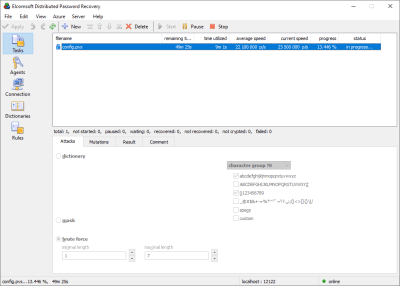 Скриншот приложения ElcomSoft Distributed Password Recovery - №2
