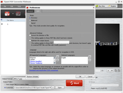 Скриншот приложения Tipard PDF Converter Platinum - №2