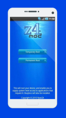 Скриншот приложения z4root - №2