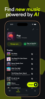 Скриншот приложения Swipefy for Spotify - №2