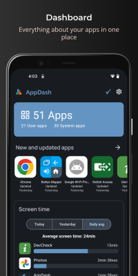 Скриншот приложения AppDash: App Manager & Backup - №1