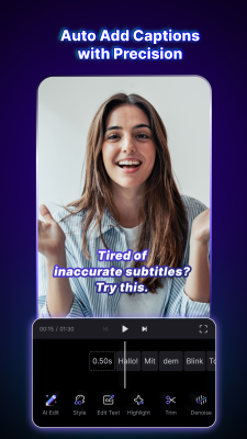Скриншот приложения Blink Captions by Vozo AI - №1