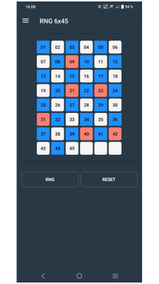 Скриншот приложения RNG VISUAL - генератор случайных комбинаций для лотерей - №2