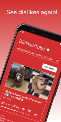 Скриншот приложения Dislikes Tube - №1