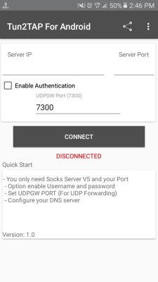 Скриншот приложения Tun2TAP Socks - №2