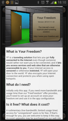 Скриншот приложения Your Freedom - №1
