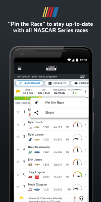 Скриншот приложения NASCAR MOBILE - №1