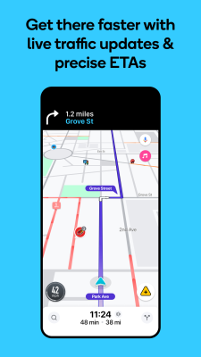 Скриншот приложения Waze социальный навигатор - №1