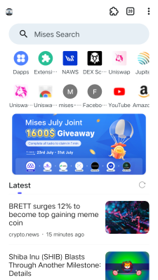Скриншот приложения Mises Browser - №1