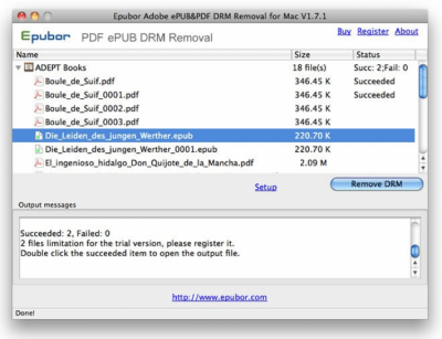 Скриншот приложения Adobe ePUB&PDF DRM Removal - №1