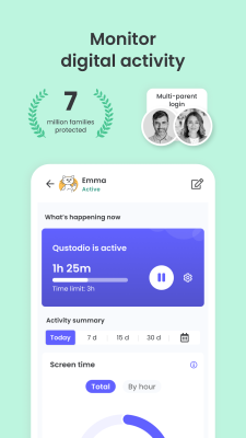 Скриншот приложения Qustodio Parental Control App - №1