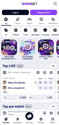 Скриншот приложения Wowbet apk - №2