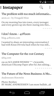 Скриншот приложения Instapaper - №1