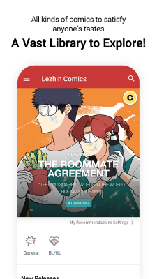 Скриншот приложения Lezhin Comics - №1