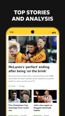 Скриншот приложения BBC Sport - №2
