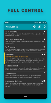 Скриншот приложения Wakelock Revamp - №2