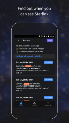 Скриншот приложения Find Starlink Satellites - №2