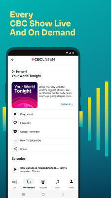 Скриншот приложения CBC Listen - №1